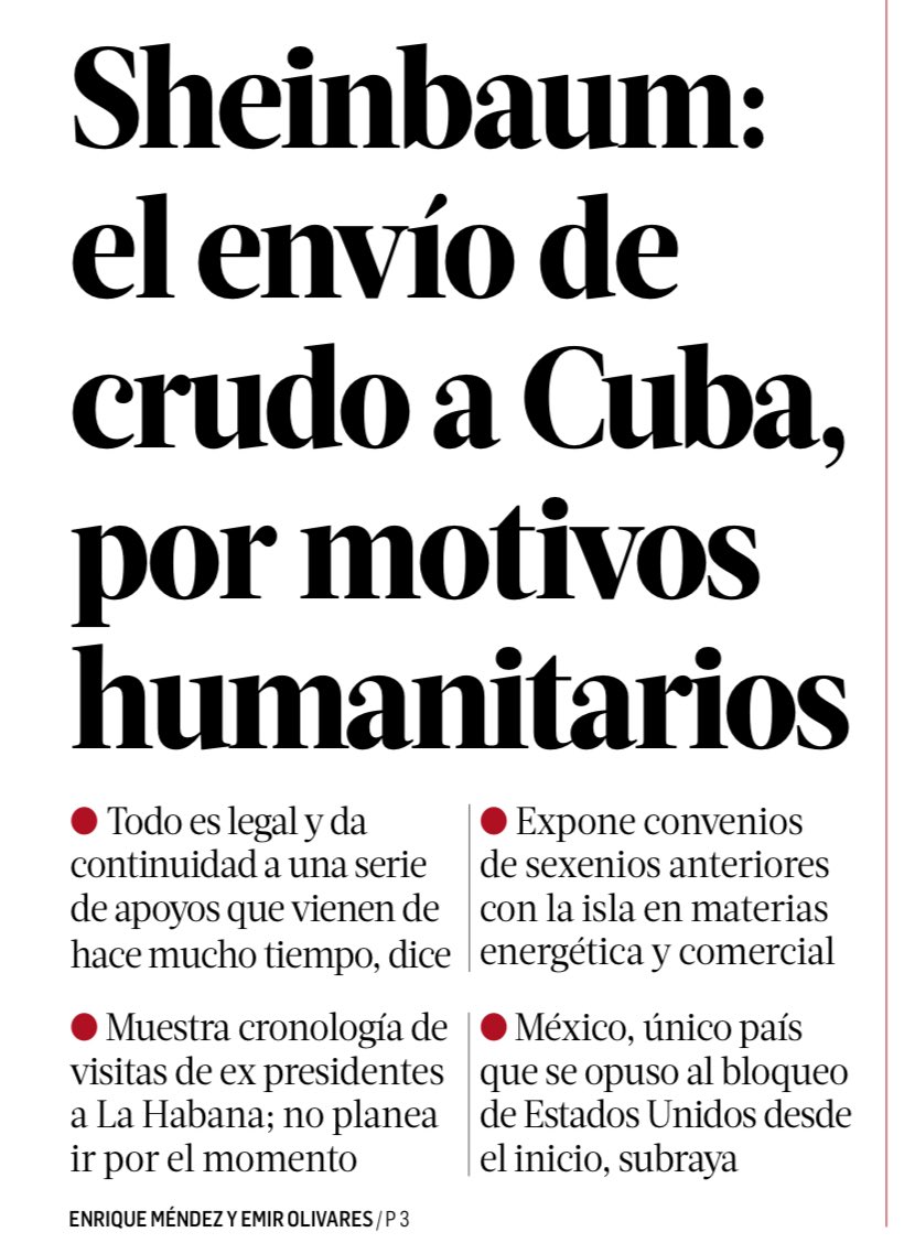 NoemiLuna_Zac's tweet image. Candil de la calle, oscuridad en su casa.

Mientras 2026 arranca con gasolinazos para los mexicanos, el gobierno de Morena REGALA gasolina a Cuba.

Qué indignante: usan el dinero de las y los mexicanos para financiar a una dictadura que mantiene a su pueblo sometido y con hambre.