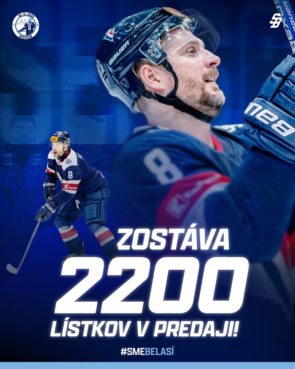 Vianočný zápas #hcslovan vs <a href="/hkduklatrencin/">HK Dukla Trenčín</a> (piatok 26. decembra o 16:00 h) s uvedením Michala Sersena do klubovej Siene slávy sa vypredáva. Posledných cca 2000 vstupeniek v predaji online na vstupenky.hcslovan.sk alebo v mobilnej appke Slovan+. 
#smebelasi #vernislovanu
