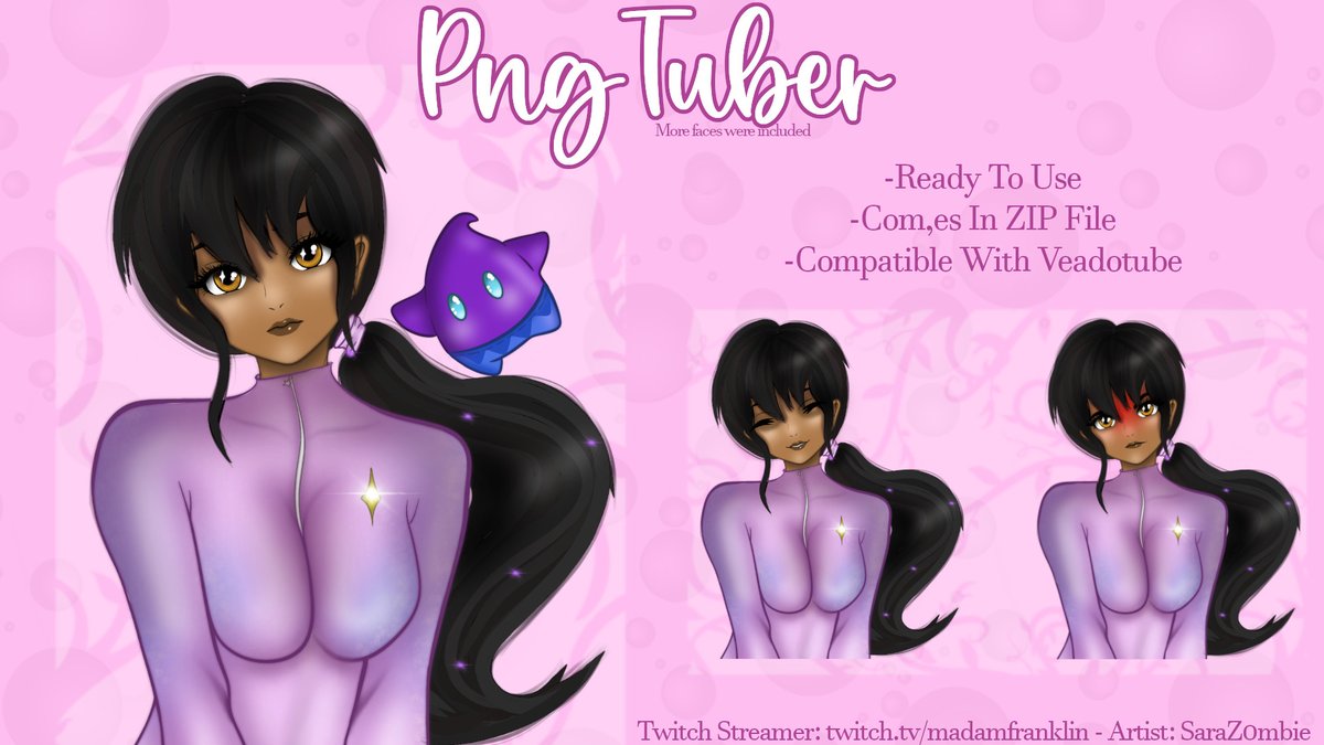 Thank you <a href="/FranklinMadam/">MadamFranklin</a> Always a pleasure to make you stuff! <3 Made this beautiful PNGTuber Avatar for the amazing MadamFranklin<3