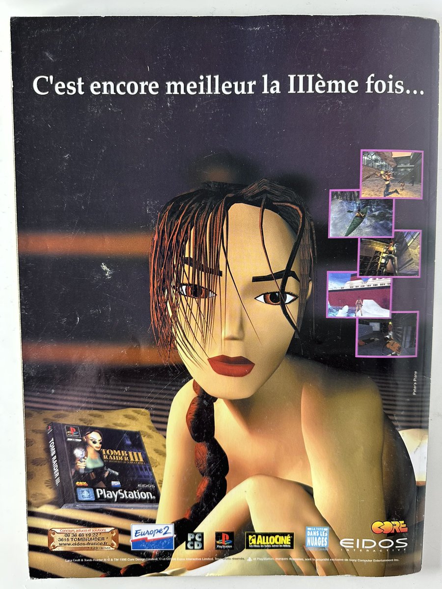En relisant un hors-série PlayPower de la fin des années 90, je suis retombé sur cette publicité pour Tomb Raider III.

Une autre époque, une autre liberté de ton dans la presse.

Une telle pub serait-elle encore possible aujourd’hui ?

#Retrogaming #TombRaider #PlayStation
