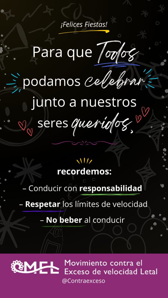 🎄 ¡Felices Fiestas!

❤️ Para que todos podamos celebrar junto a nuestros seres queridos, recordemos:
- Conducir con responsabilidad
- Respetar los límites de velocidad
- No beber al conducir