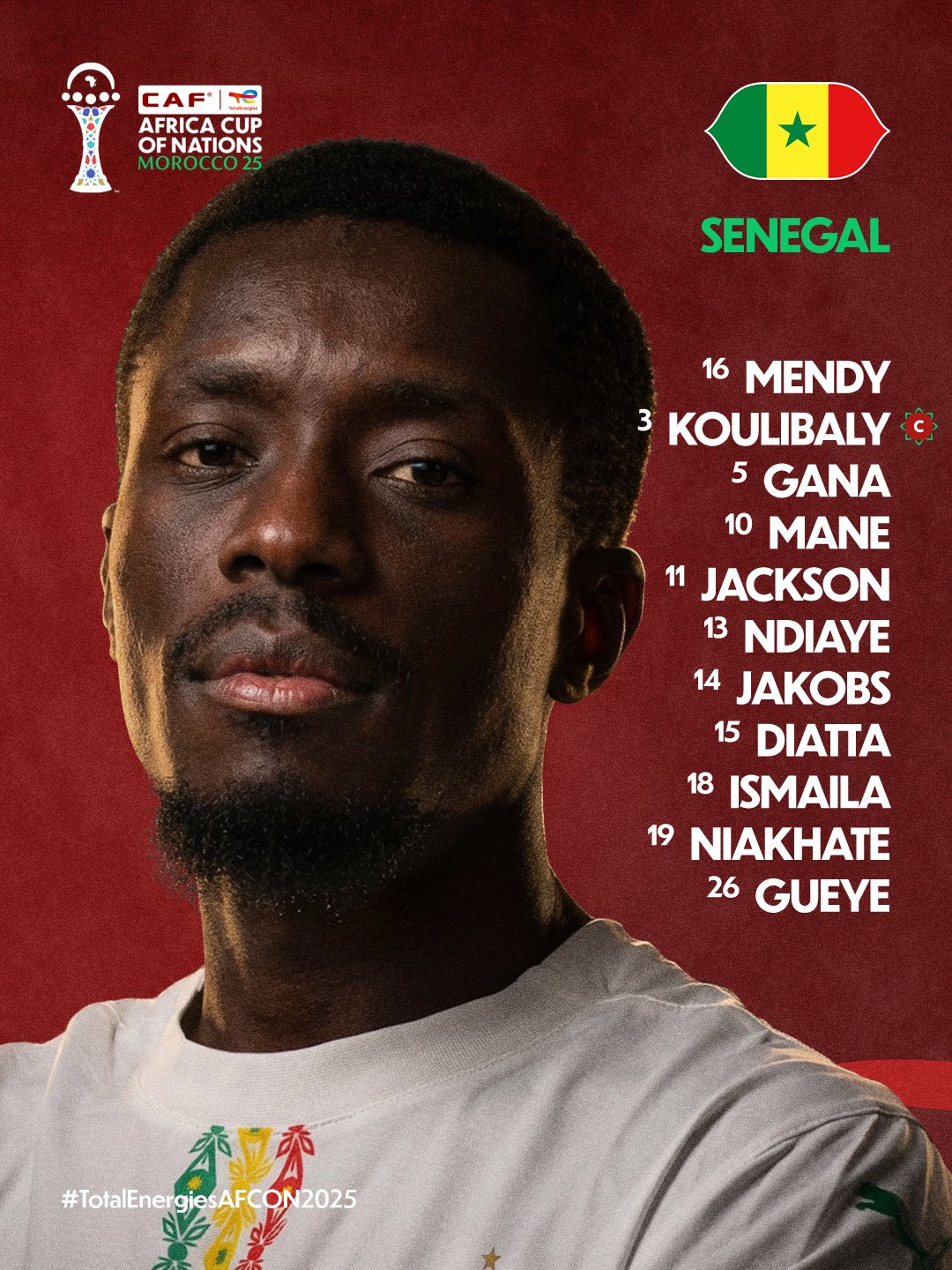 التشكيل الأساسي السنغال بوتسوانا | #كأس_أمم_أفريقيا 