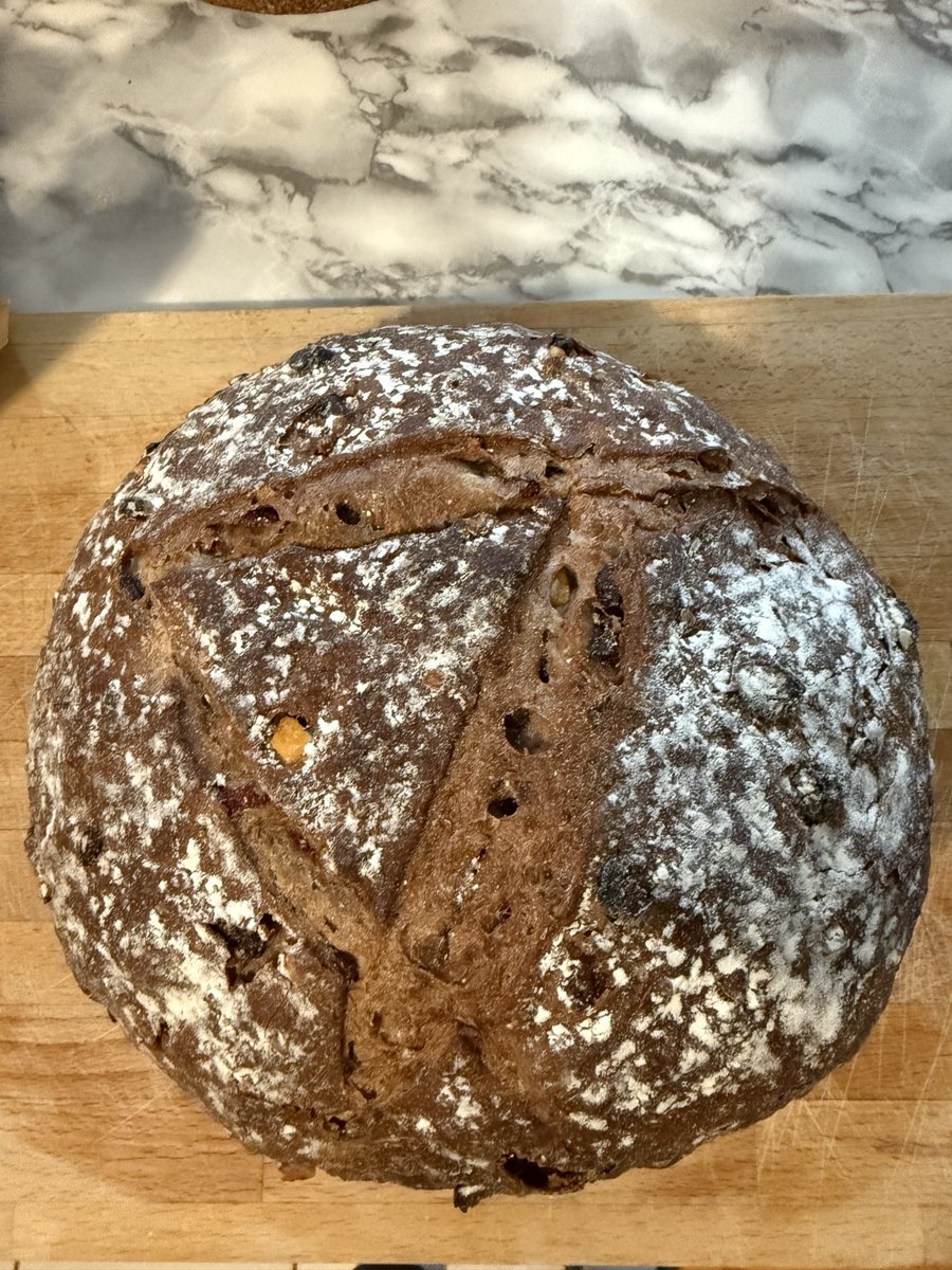 Home baked walnut cranberry loaf