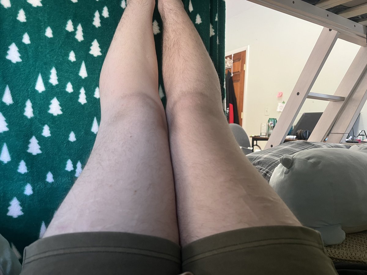 GrubTheBug's tweet photo. BMI guesses? Ignore how weird the hair looks rn, I wanted to check for blood pooling but didn’t feel like shaving both legs. 
Be honest, ik I’m fat. https://t.co/7LYDLZy299