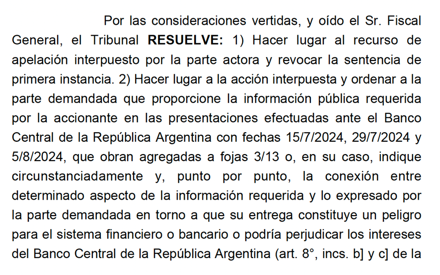 ¿Dónde está el oro que el BCRA se niega a informar?
Ayer, 22 de diciembre, la Sala V de la Cámara Contencioso Administrativo Federal ordenó al Banco Central de la República Argentina a proporcionar la información pública requerida sobre operaciones vinculadas a movimientos de
