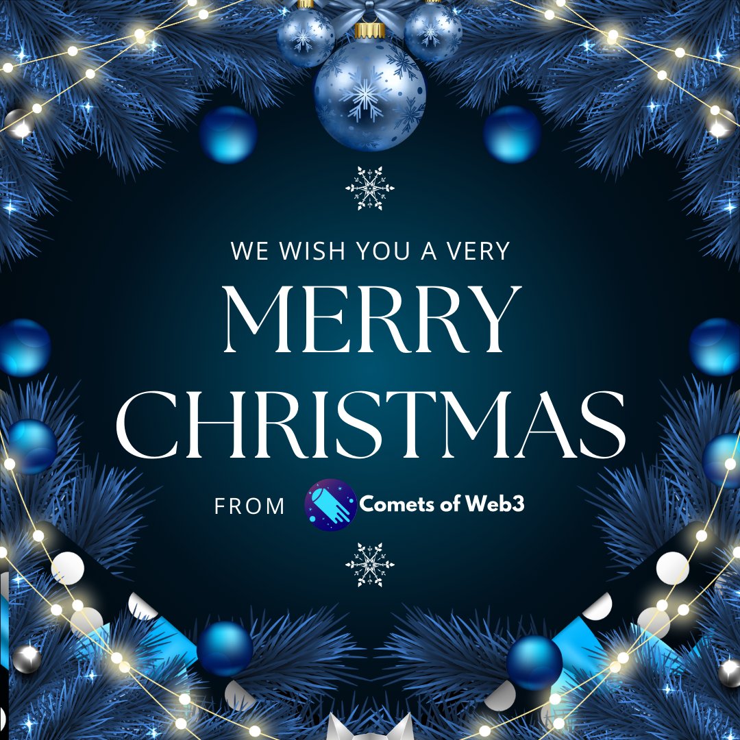 cometsweb3's tweet image. Merry Christmas from all of us at @cometsofweb3_ !
As we close out 2025, we want to sincerely THANK YOU for being part of our journey. This year, we had the privilege to support inspiring developers and builders across 🇷🇴 Romania, 🇭🇺 Hungary, 🇧🇬 Bulgaria and 🇲🇩 Moldova, as we are…