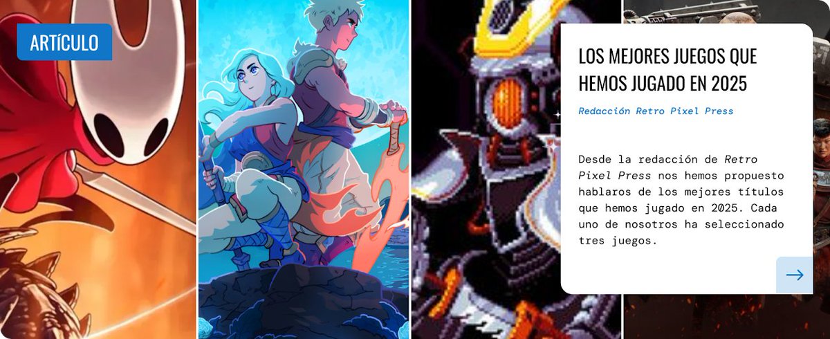 📑Los mejores juegos que hemos jugado en 2025.

✍️<a href="/nestalgicos/">Nestálgicos</a> ; <a href="/Jomacp90/">Jose María, alias Nahar</a> ; <a href="/juancgromero/">Juan Carlos García Romero</a> ; <a href="/Indieseables/">Indieseables</a> ; <a href="/CristianRrDd/">Cristian Rodríguez Díaz</a> ; <a href="/El_Viejo_Jugon/">Jon Shepard</a> 

Enlace en el siguiente Post⬇️