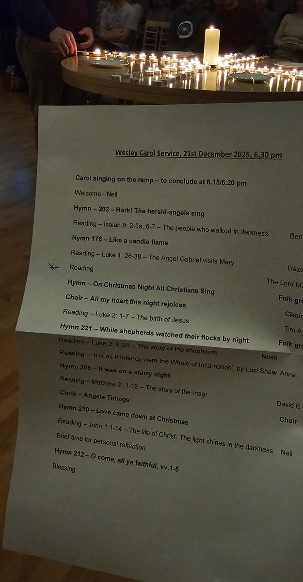 MayorChester's tweet image. 🎄 Wonderful to attend the Christmas Concert at Wesley Church. The congregation were so welcoming, and it was lovely to be welcomed as a guest and friend at their Carol Service. A beautiful evening full of community and Christmas spirit.

#Chester #CarolService #CommunitySpirit