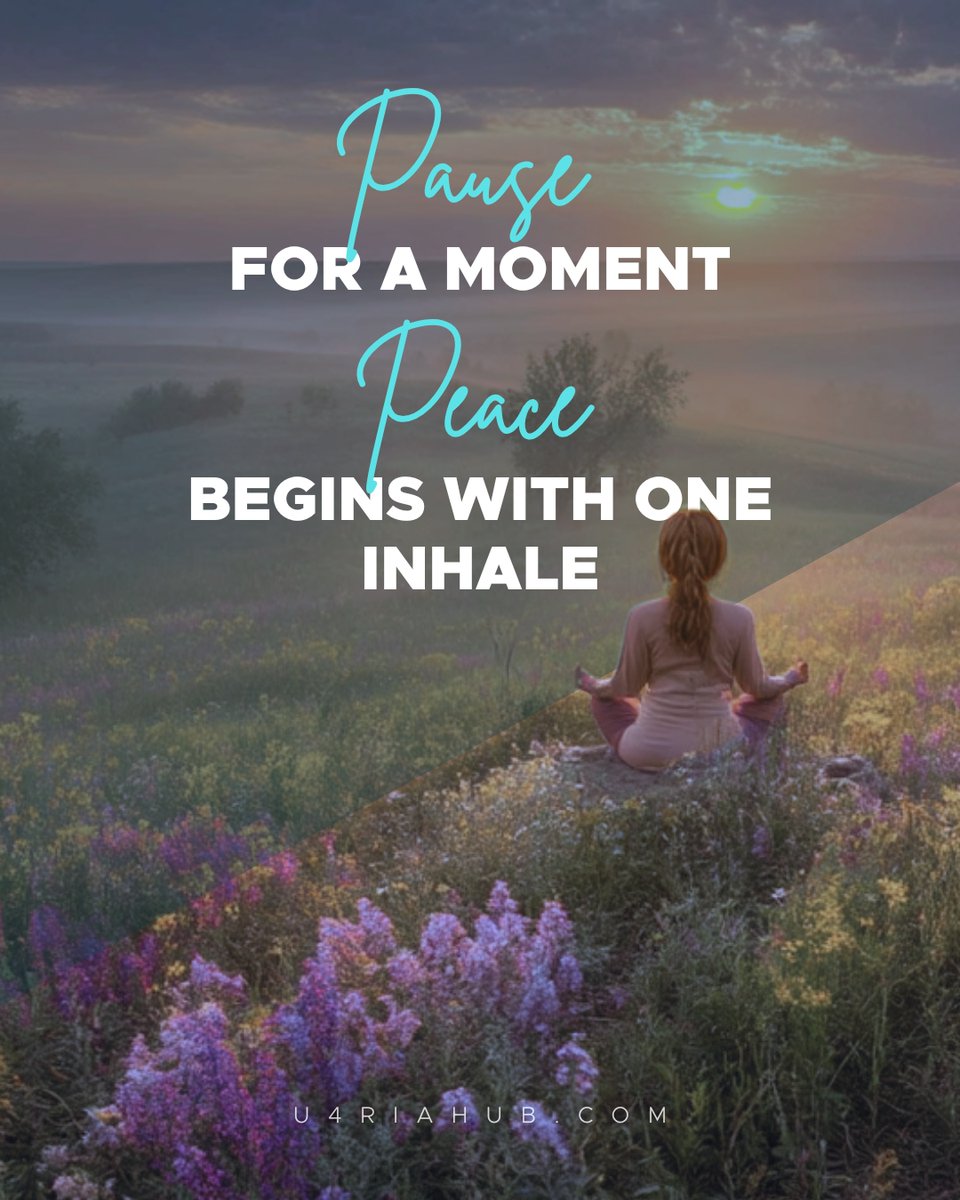 U4riaApp's tweet image. Pause. Lean into the stillness.
Peace doesn’t arrive from outside—
it begins with your very next inhale. 🌿

#U4RIAHub #FindYourU4RIA #MindfulPause #BreatheAndBe #InnerPeacePractice #MorningMeditation #PeaceBeginsWithin