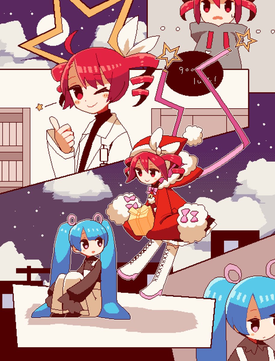 内緒のサンタさんby重音テト #pixelart