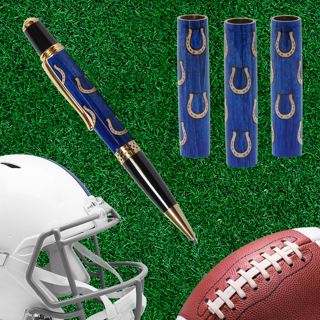 WoodTurningz's tweet image. Get ready for game day! 🏈

Our Blue Horseshoe Laser Inlay Kit (for the Mesa Pen Kit) is on sale now as part of our Bi-Weekly Deals!

Create the ultimate fan pen just in time for the playoffs.

➡️ow.ly/BRme50XKw8V

#woodturningz #laserkit #penmaking #football #woodturning