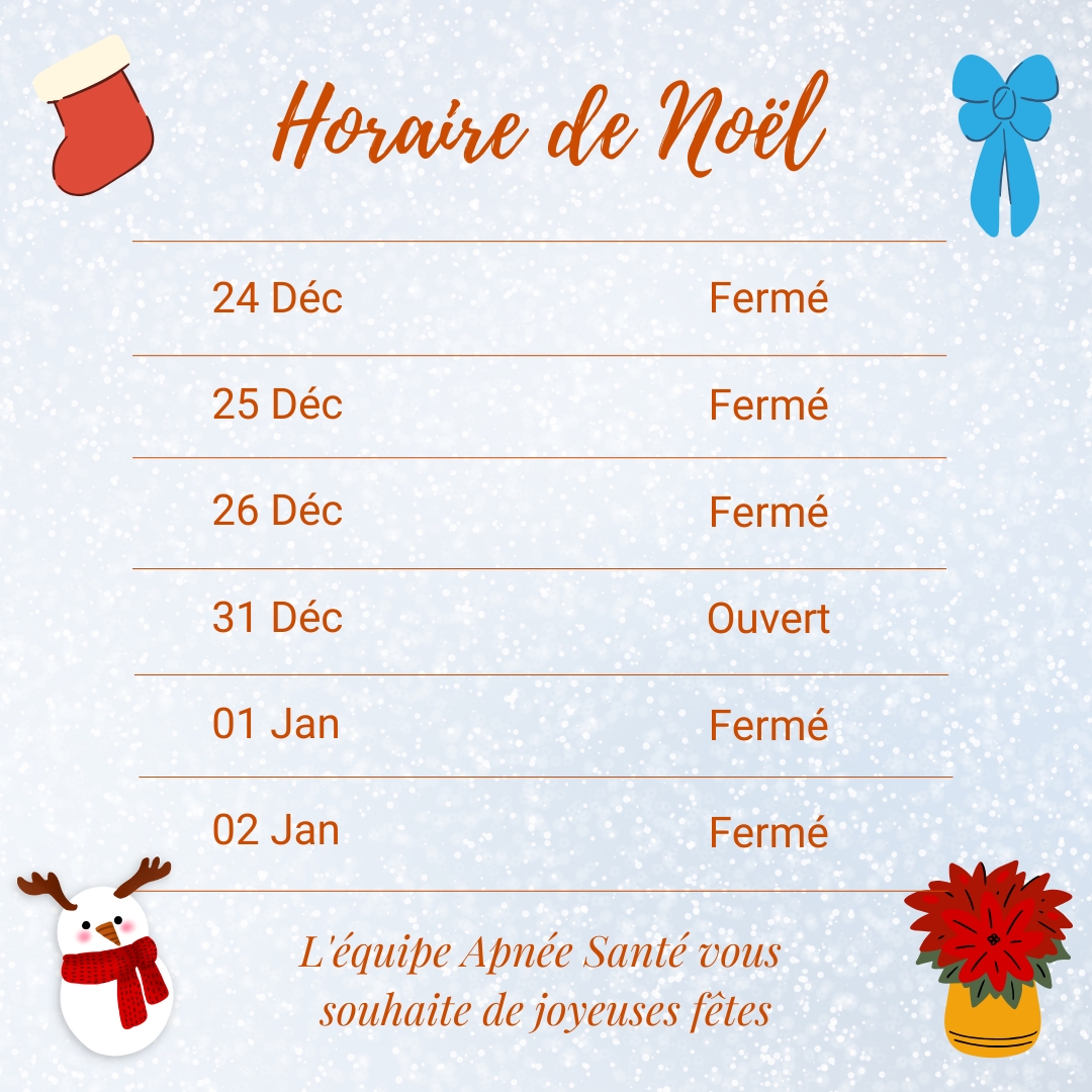 Vous désirez nous rendre visite durant les vacances? 🎄

Pour ne pas vous cogner le nez à la porte, veuillez consulter nos heures de vacances de toutes nos cliniques!

#ApnéeSanté #Heuresdevacances