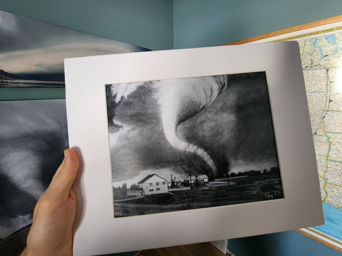 ColdCoreCowboy's tweet image. Blessed to receive the first copy of @GregMcwx's June 13, 1968 Tracy, MN F5 rework. This metaphysical spectacle is in its own echelon regarding tornado legend &amp;amp; ghastly natural beauty. Can't wait to frame this masterpiece &amp;amp; display it at CCHQ!