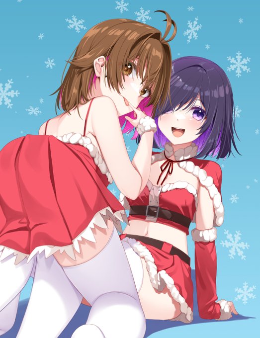 凛ちゃんと真夜ちゃんのイラストを描きました!
メリクリイヴ!!!!!

#むらさきあーと 