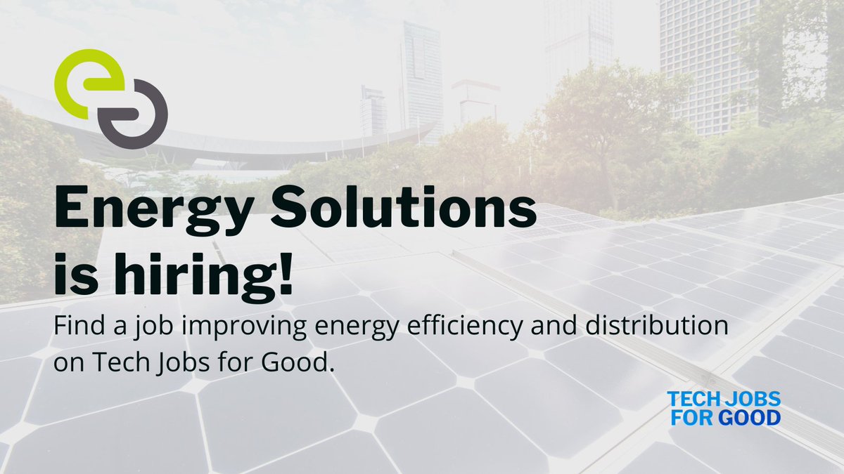 Tech Jobs for Good tweet media