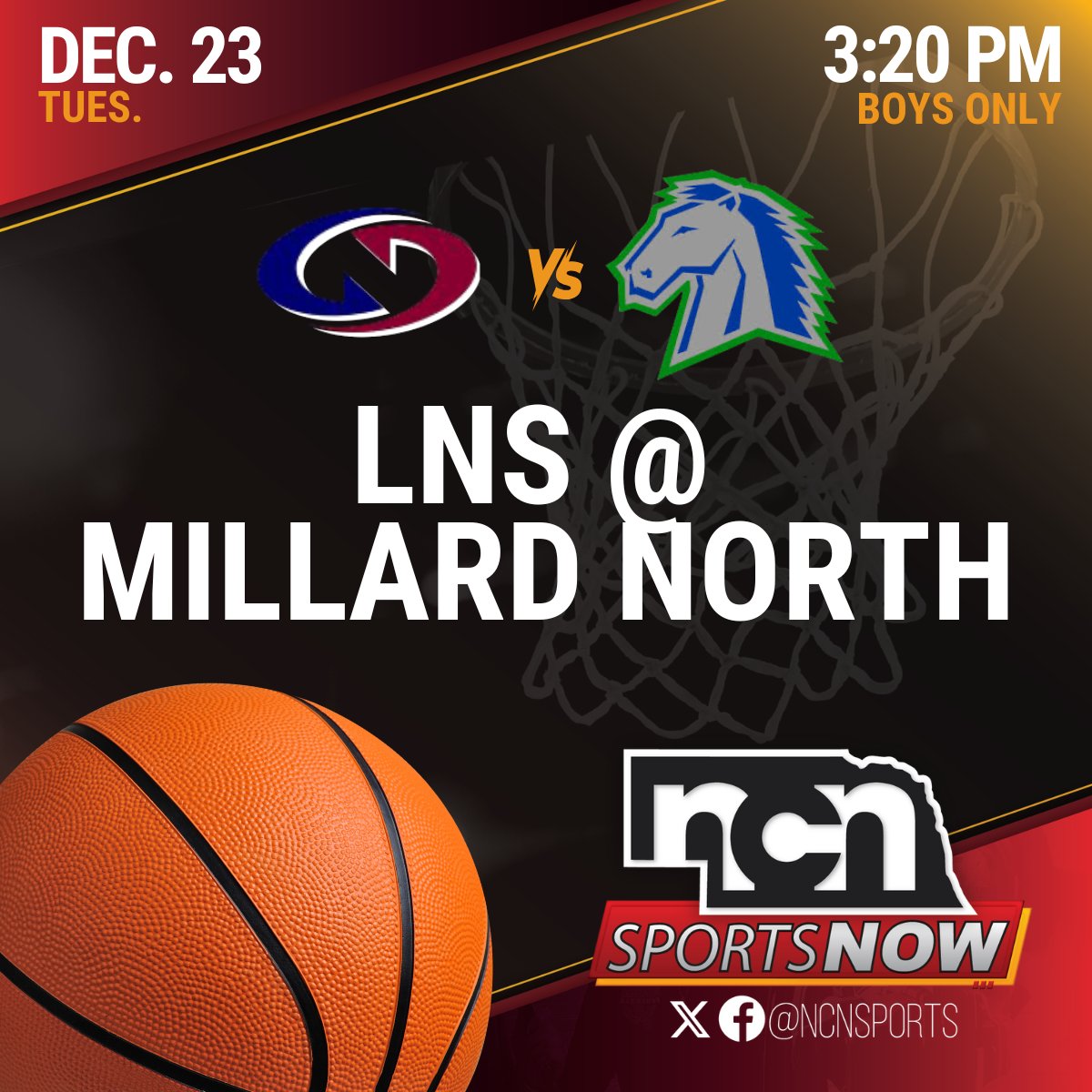 NCNSports's tweet image. 📺🏀: Two of the top boys programs in the state square off on @NewsChannelNE this afternoon! 👀🍿

🐊 Lincoln North Star (4-1) vs Millard North (5-1) 🐴🔵

TV coverage begins at 3:20 pm CT!

HOW TO WATCH NCN: tinyurl.com/smc3wkd8

#nebpreps/@lnsathletics/@LNSBasketball