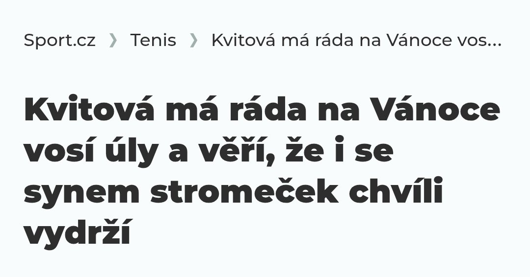 Pře ohledně správného názvu oblíbeného cukroví ukončena smečem wimbledonské vítězky.