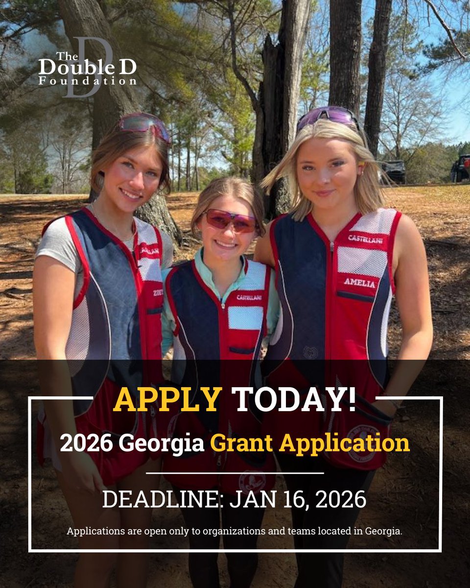 Last week, we opened the 2026 Georgia Grants Application Period. Teams and organizations in Georgia can now apply for grants online. Visit our website and submit your application before January 16, 2026 -> thedoubledfoundation.org/grants/