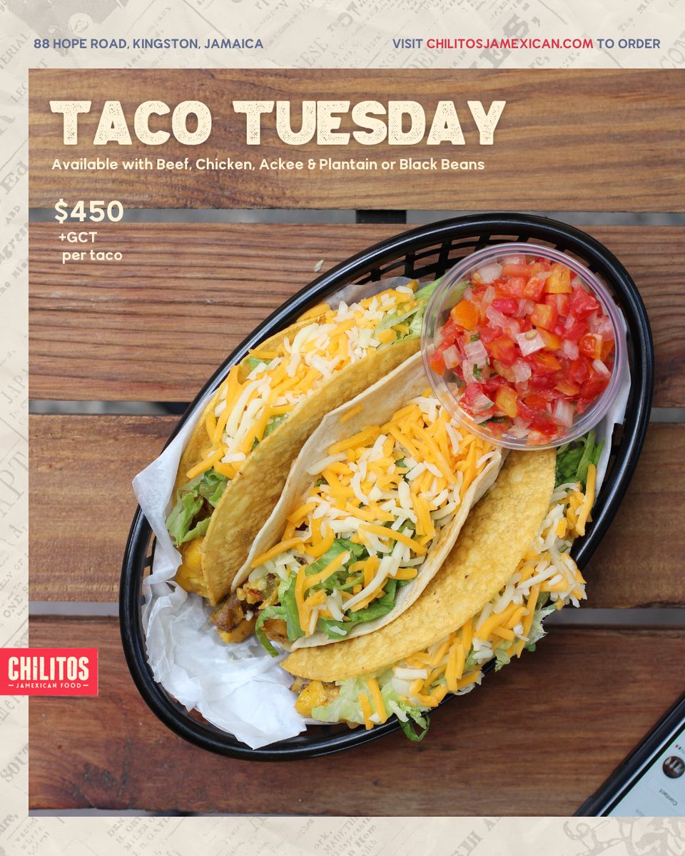 Tacos aren't a part of JaMexmas... but #TacoTuesday is still a holly jolly weekly holiday. 😉🌮 #ChilitosJaMexican