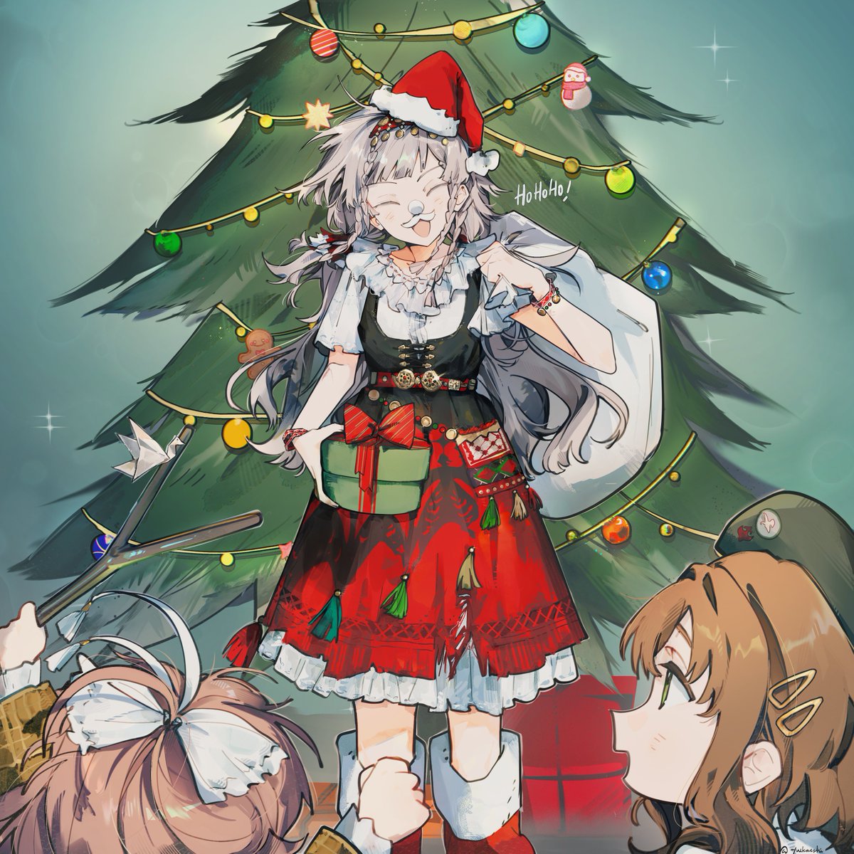 yuukaeshi's tweet photo. 🎄🎅Rubuska has a small gift for good kids !!🎁✨ 

#Rubuska #Flutterpage #Eagle #Reverse1999 #TheMidnightWhistle https://t.co/2aVGIkX0Or