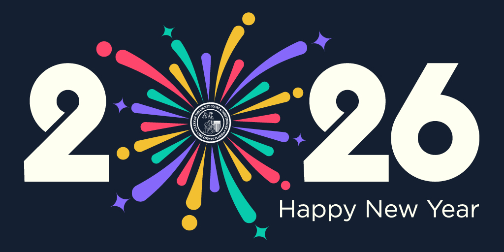 Happy New Year from the Lake County Clerk's Office!

Wishing you a happy, healthy, and prosperous new year. We look forward to continuing to serve you in 2026.