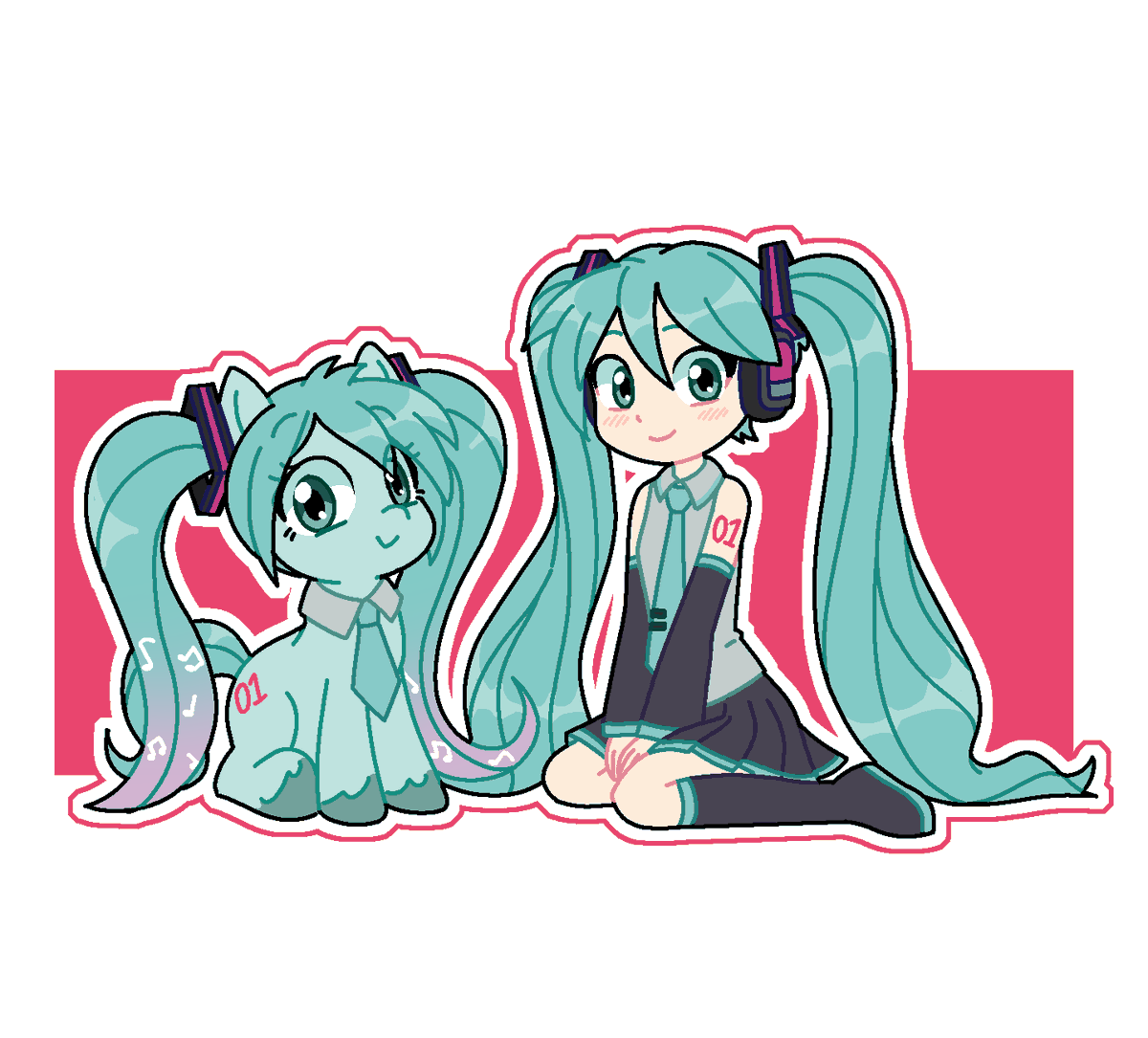 they really like my miku pony art