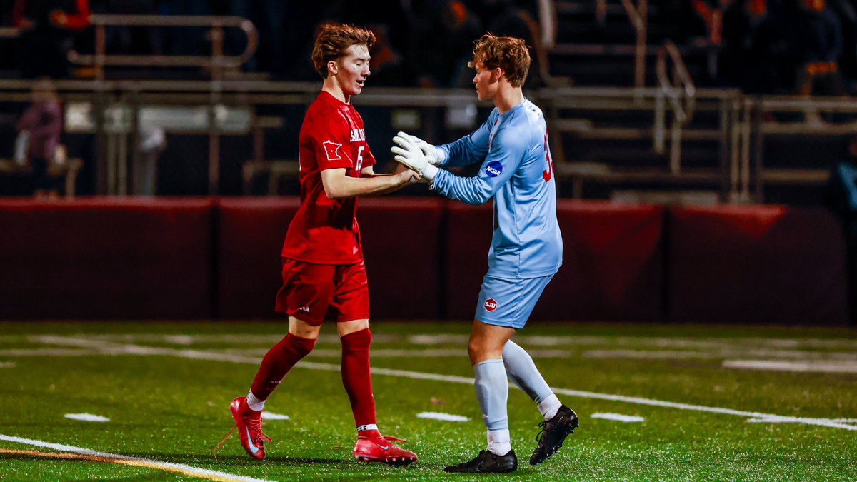 Counting down to the new year with the 𝐓𝐎𝐏 𝐌𝐎𝐌𝐄𝐍𝐓𝐒 𝐎𝐅 𝟐𝟎𝟐𝟓.

<a href="/Johnnie_Soccer/">Saint John's Soccer</a> beats No. 6 Augsburg 2-1 in the MIAC playoffs! 

SJU played down 2 men for the final 15, but still scored the game-winner on the MIAC Defensive Player of the Year.

#GoJohnnies | #d3soc