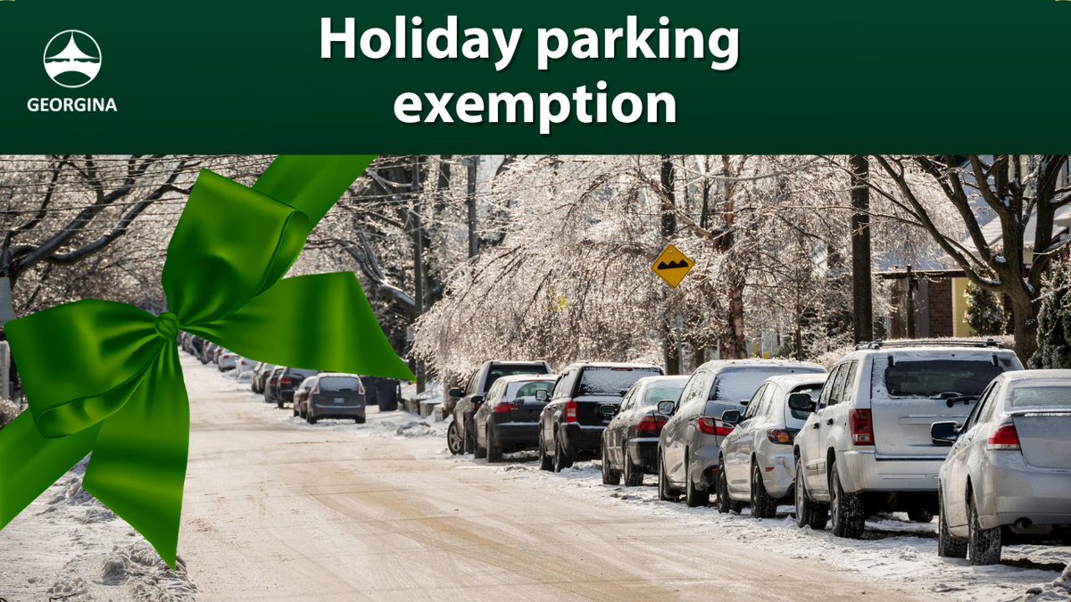 georginatown's tweet image. Georgina is providing temporary relief to its on-street parking restrictions so residents &amp;amp; visitors don’t have to move their cars, except when winter operations are underway. It is in effect until the end of the day on Friday, Jan. 2, 2026. ❄️🚙⏰
More: georgina.ca/parking.