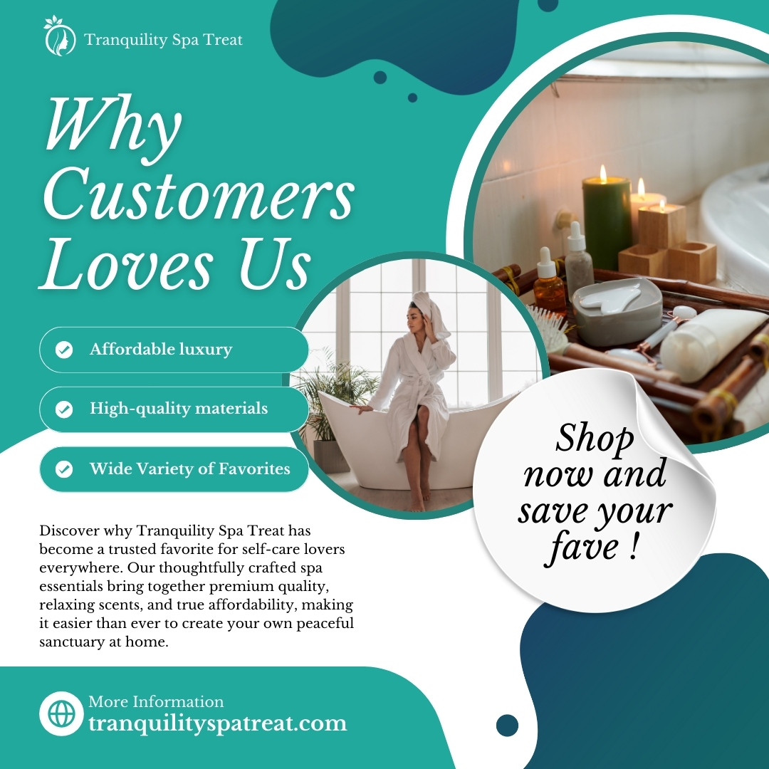 TranSpaTreat's tweet image. Discover why Tranquility Spa Treat is your new go-to for affordable, serene beauty at home — Customer satisfaction is our number one priority. Shop Now and embrace relaxation! #TranquilitySpa #AffordableBeauty #Relaxation #SereneSkincare #SpaDayEveryday #CustomerFocused #ShopNow