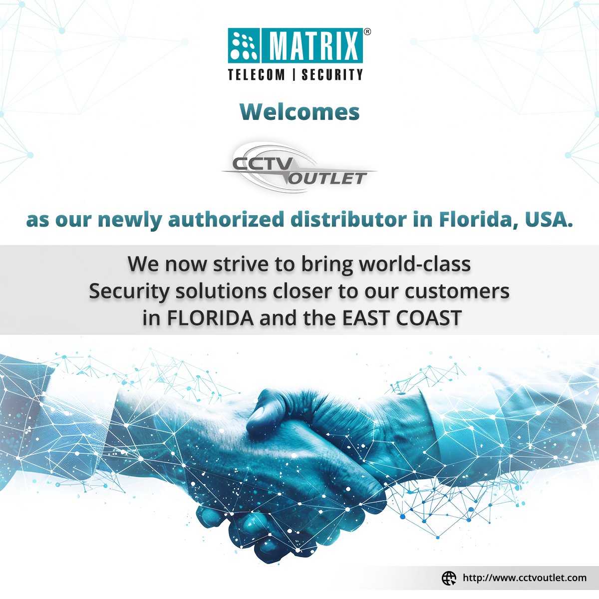Matrix_Comsec's tweet image. Matrix,  warmly welcomes CCTV Outlet as our newly authorized distributor in Florida, USA. 

Know More: matrixcomsec.com/news/matrix-we…

#AuthorizedDistributor #USA #Florida #VideoSurveillance #SecuritySolutions #GlobalPresence #MatrixComsec