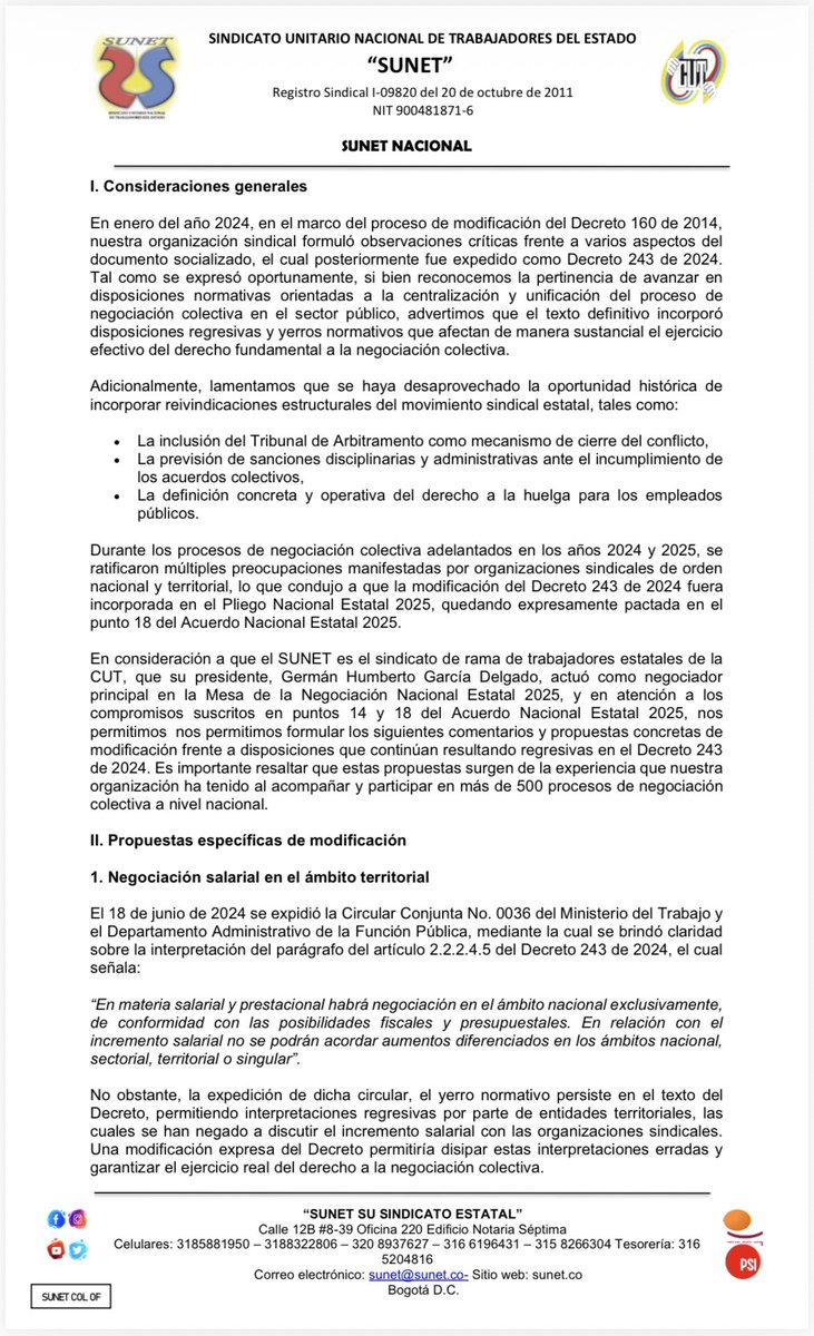 SUNET Bogotá tweet media