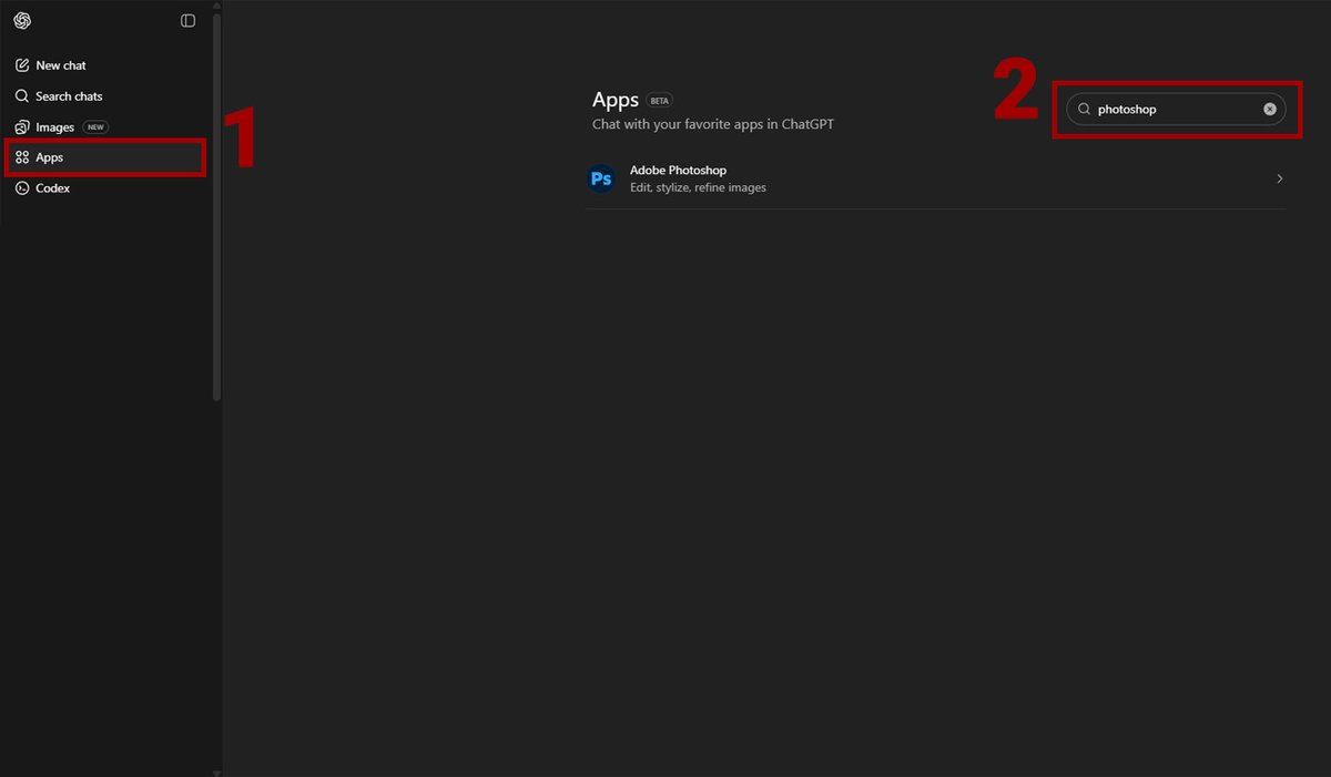 Digiato's tweet image. ❓ چگونه فتوشاپ را به ChatGPT اضافه کنیم؟

برای اضافه کردن فتوشاپ به ChatGPT مراحل زیر را انجام دهید:

۱. در ChatGPT روی گزینه Apps کلیک کنید.
۲. فتوشاپ را جستجو کرده و گزینه Connect را بزنید.
۳. حالا با زدن + در نوار چت و سپس More، می‌توانید فتوشاپ را انتخاب کنید.