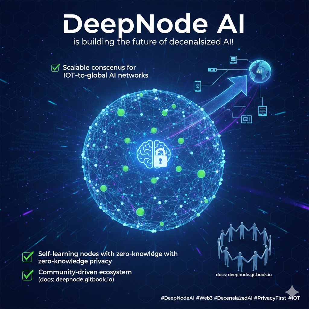 Airdrope2577's tweet image. The AI revolution will not be centralized. 🛠️
DeepNode AI is building the DePIN layer for: 🔹 Private, self-learning nodes 🔹 Global IoT-to-AI scaling 🔹 A community-driven economy
Own your compute. Own your data. deepnode.gitbook.io 📖
#DeepNodeAI #DecentralizedAI #Privacy