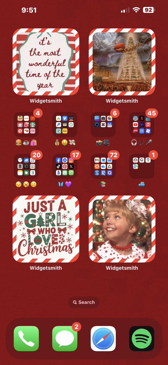 infinityot4's tweet image. New Christmas Phone Layout ❤️💚