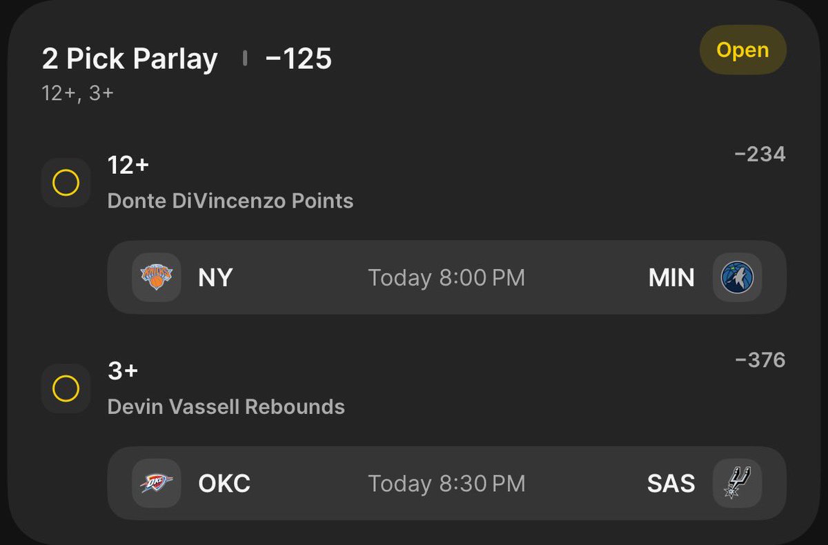 PesoWins's tweet photo. NBA 12/23 
1.5u (-125)

#NBA #DraftKings #PlayerPropBets #Bestbet #TrustTheData #Wolves #Spurs #Knicks #Thunder https://t.co/ecgMffbezt