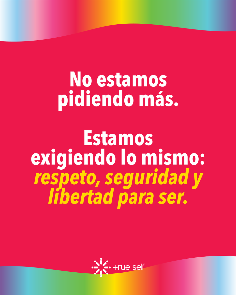 💜Este año no estamos pidiendo más. Exigimos lo mismo para todes:

respeto, seguridad y libertad para ser.🏳️‍🌈🏳️‍⚧️