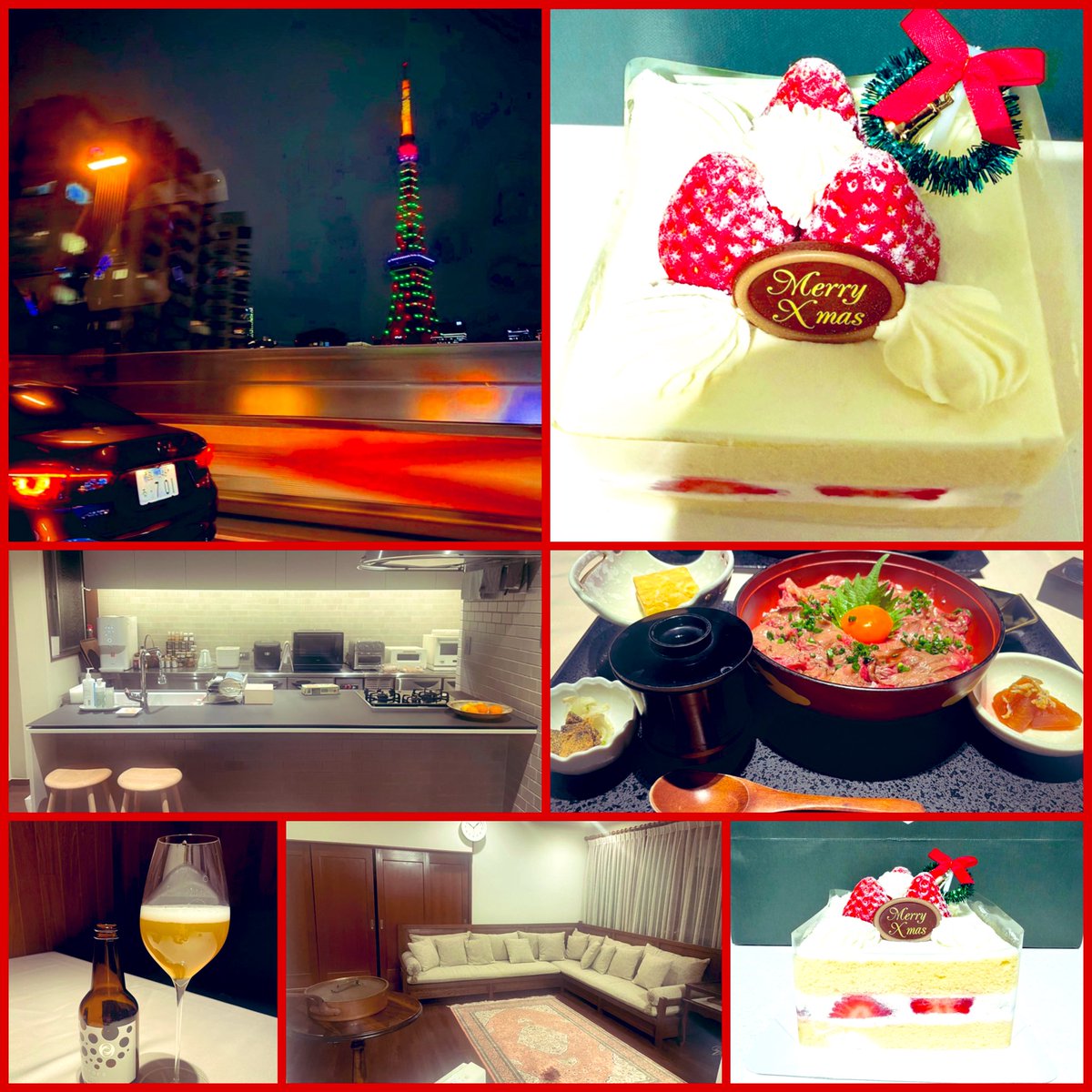 久々の投稿です。
パジャマパーティー、銀座ランチ、クリスマスケーキのプレゼントなど日々嬉しくて楽しいことばかりだったのに、タクシーの中から見えたクリスマス仕様の東京タワーで何故か寂しくなってしまった。
その瞬間の感情が全てでした🗼