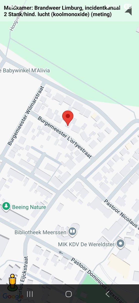 Koolmonoxide meting door brandweer