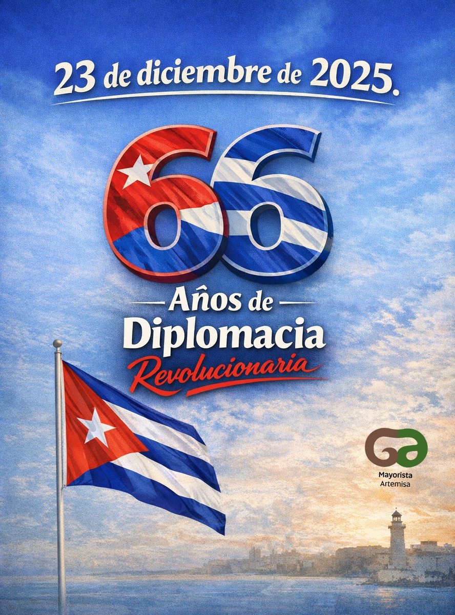 66 años de Diplomacia Revolucionaria  #CubaViveEnSuHistoria #15AñosArtemisa #ArtemisaJuntosSomosMás #MayoristaArtemisa <a href="/BetsyDazVelzqu2/">Betsy Díaz Velázquez</a>
<a href="/GladysArtemisa/">Gladys Martínez Verdecia</a>
<a href="/RicardoArtemisa/">Ricardo Concepción Rodríguez</a>
<a href="/Yuri2024072/">Yuri Belén Ramírez</a>
<a href="/gomez_abre76218/">I+D+I OSDE GA</a>
<a href="/JuanBertico/">Juan Alberto Rodriguez</a>
<a href="/ELeyva63647/">Viceintendente SAB</a>
<a href="/ComCAMSAB/">Jefe comunicadores SAB</a>