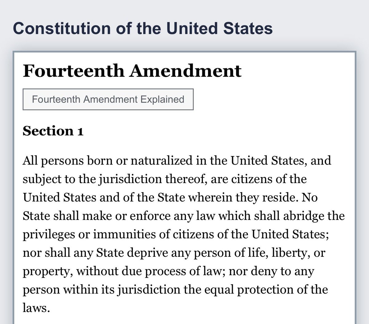 pjaicomo's tweet image. Birthright citizenship has been the law of the United States for 157 years.

Far from suicidal, America went from being a weak backwater to the most powerful and prosperous nation in the history of the world since the 14th Amendment’s ratification.

Give it a rest, Stephen.
