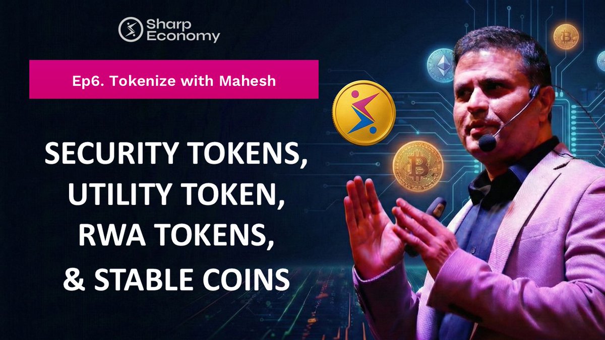 SharpEconomy's tweet image. 🚨 30 minutes left!

We’re going LIVE with @mcbeniwal to break down Utility, Security, RWA &amp;amp; Stablecoins - one session, full clarity.

🎥 Join here → youtube.com/watch?v=QpVroh…

#CSharpCorner $SHARP #SHARP #SharpToken #Tokenization #RWA #UtilityTokens #SecurityTokens #Web3 #DeFi…