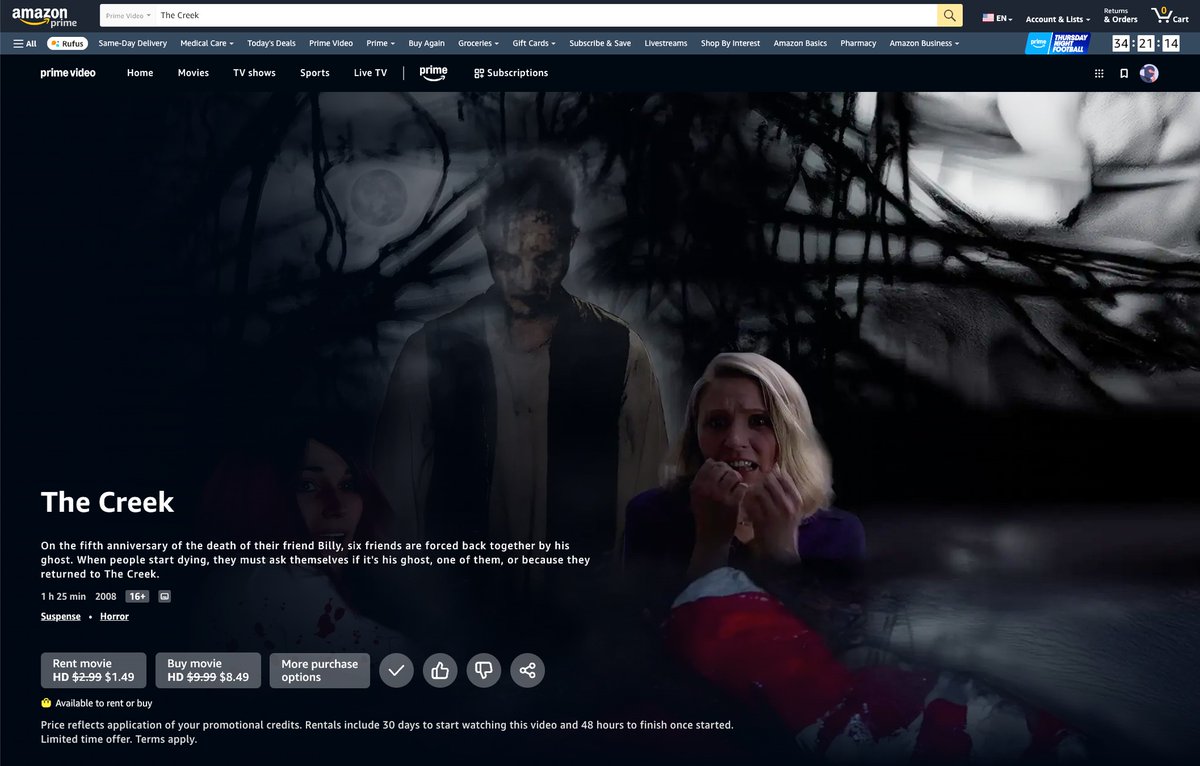 CreativityFilm's tweet image. Our feature film The Creek is now on Prime Video &amp;amp; Amazon MGM Studios and Tubi! 

Be sure to watch at least one thriller this holiday season!

thecreekmovie.com