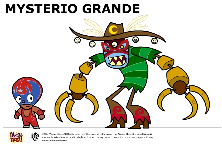 DailyLucha's tweet image. Early Mysterioso Grande Designs from "Nightmare on Lucha Street" by Jorge R. Gutierrez