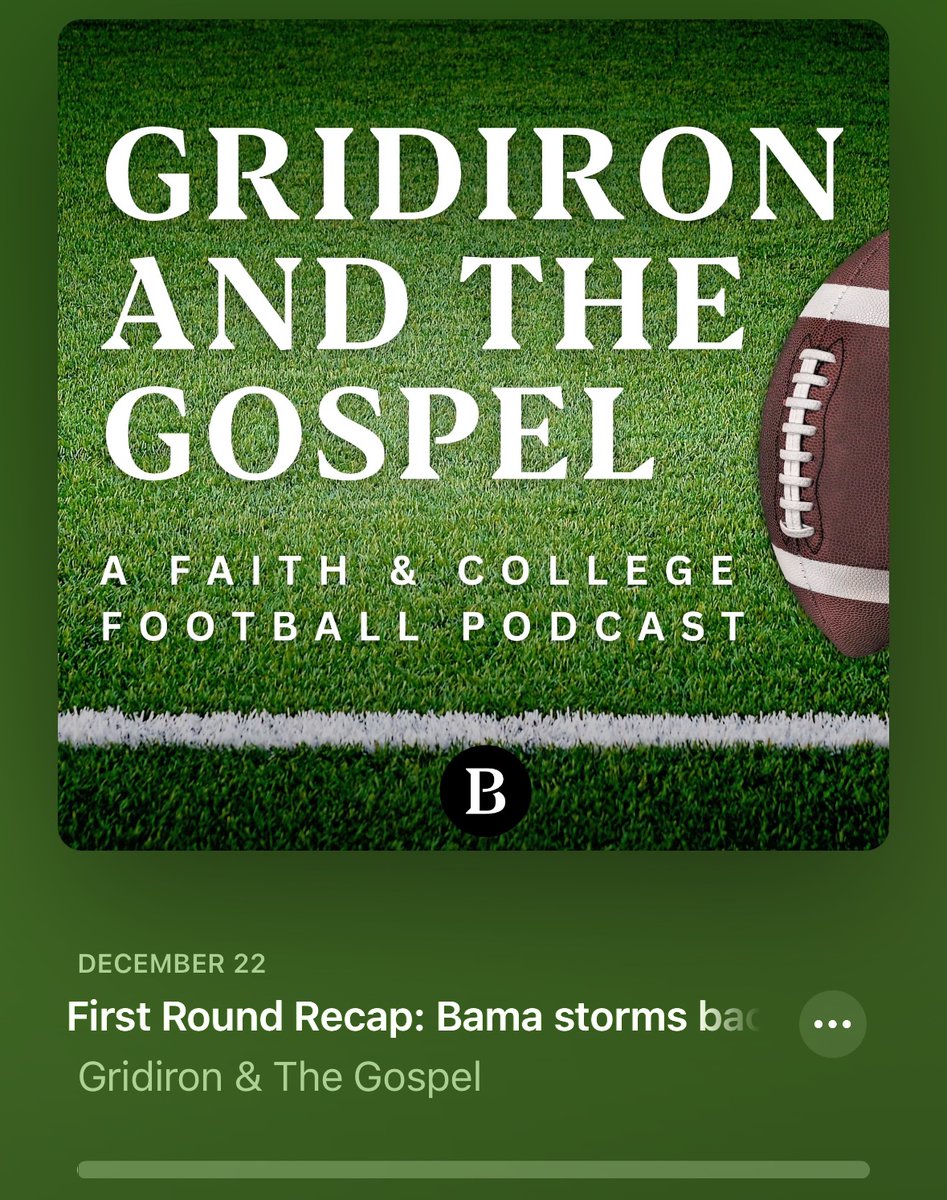 1st round is in the books. New ep.: <a href="/GeorgeSchroeder/">George Schroeder</a> &amp; <a href="/Jonathan_Howe/">Jonathan Howe</a>:
🏈Miami, 'Bama move on
🏈Oregon, Ole Miss roll over Go5s
🏈Should Go5s be in?
🏈Next: quarterfinals
✝️Re: Christmas, what are you waiting for? (Luke 2:25-35)
🏈More!
At pod platforms or <a href="/YouTube/">YouTube</a>