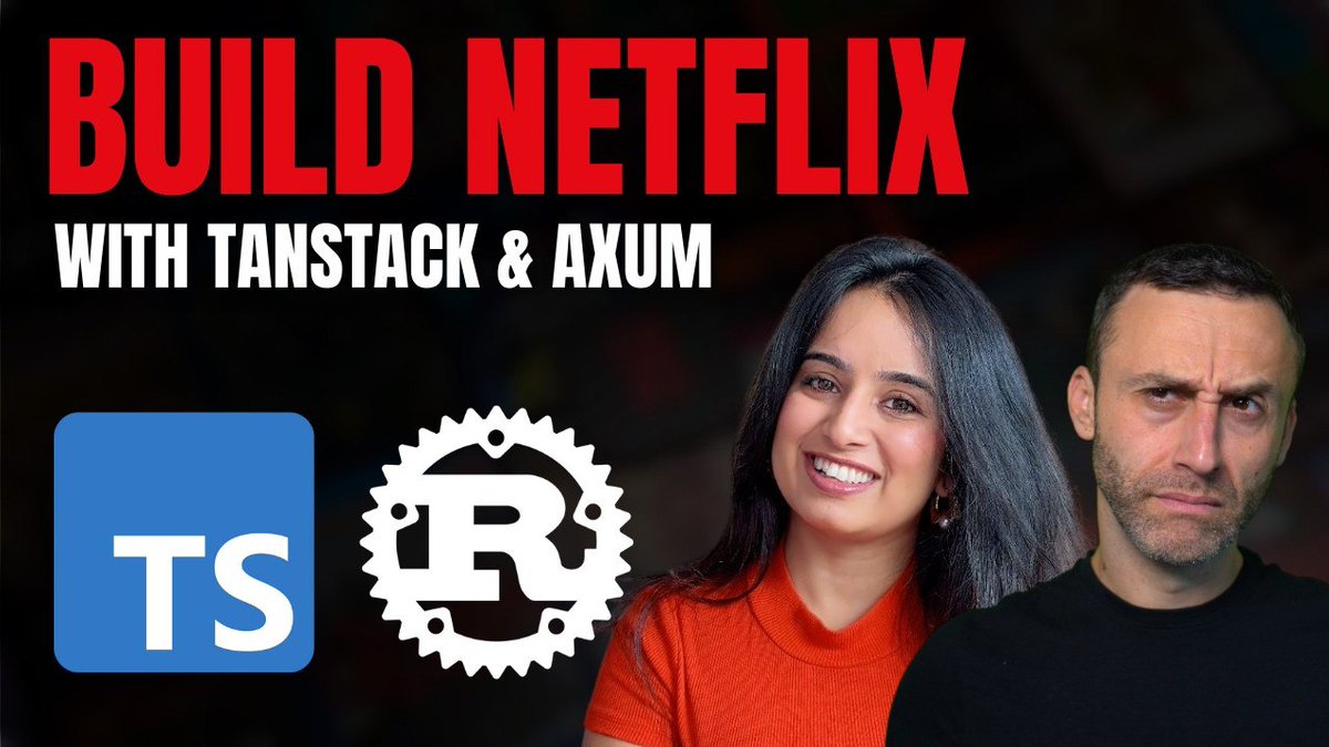 rustrover's tweet image. Ever wondered if you could build a full-stack Netflix clone that runs on less than 6MB of RAM? 🤯 

Check out this new tutorial by @FrancescoCiulla! 🚀

▪️Backend: Rust &amp;amp; Axum for incredible efficiency and speed.
▪️ Frontend: A modern, seamless experience with React &amp;amp; TanStack…
