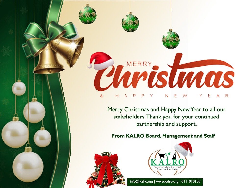 Merry Christmas and Happy New Year 2026 from KALRO!
#happyholidays