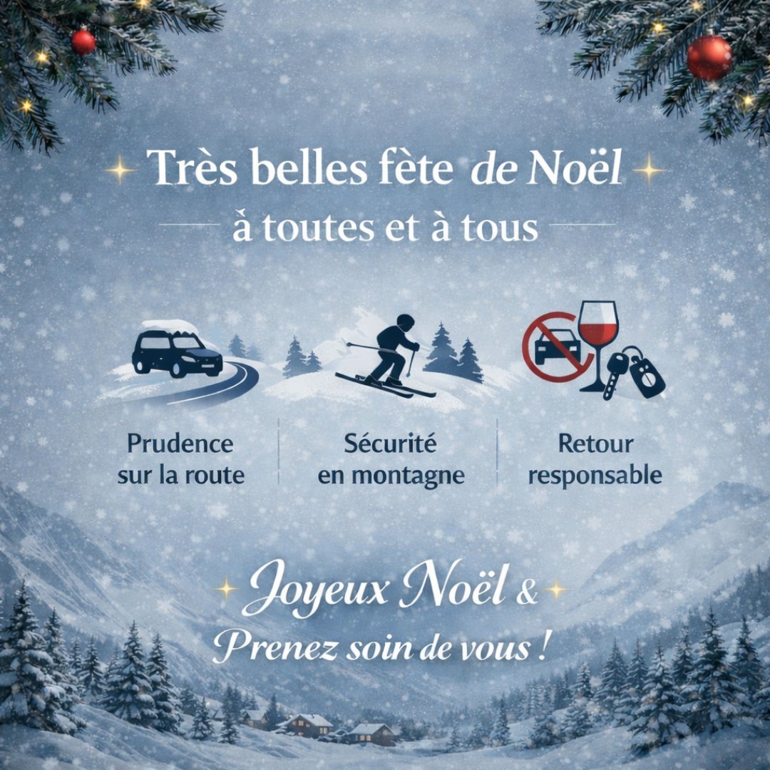 Image de Préfet des Hautes-Alpes - 🎄Belles fêtes de Noël à toutes et à tous🎄Partage, solidarité et convivialité… mais aussi vigilance