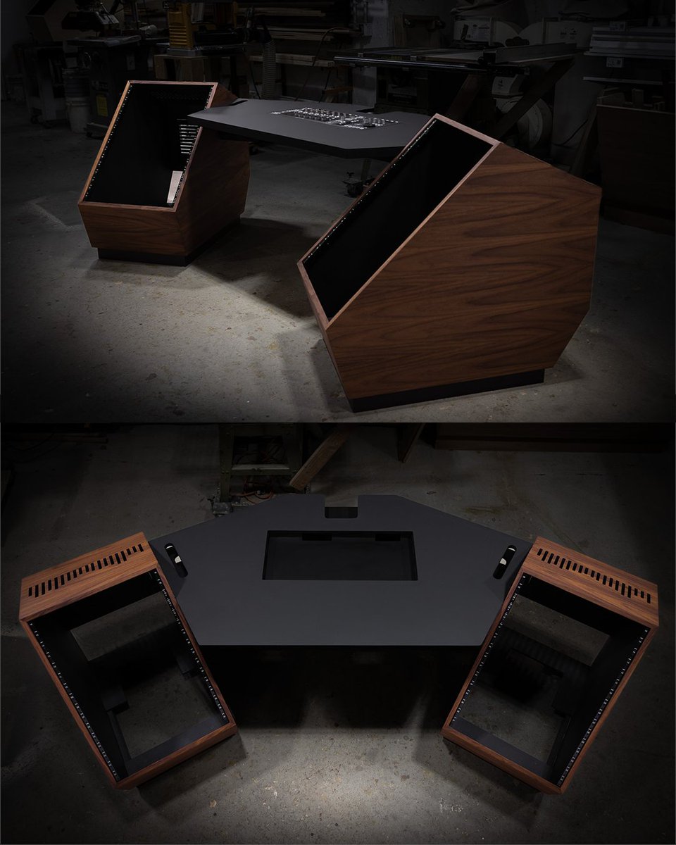 nilesacoustics's tweet photo. This desk is focused on being as acoustically transparent, while meeting the demands of today's Producer, Mixing or Mastering Engineer.Available in 32u of rack space (26u optional) for easy access to your gear. https://t.co/pt1VZ1ipzP