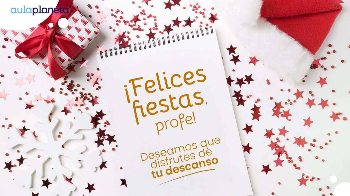 ¡Felices fiestas, profe!

Desde Aulaplaneta queremos poner en valor tu esfuerzo y dedicación durante este primer trimestre. Queremos recordarte que no estáis solos ni solas: sois un pilar fundamental para vuestro alumnado y un apoyo imprescindible para las familias.

Esperamos
