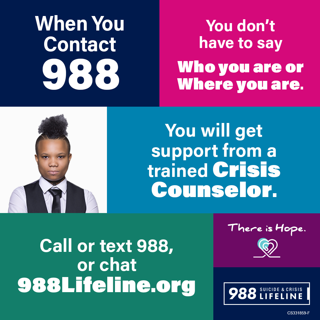 Call, text or chat for support and talk to someone who wants to listen. 

YOU matter‼️ 
You got this. 💪